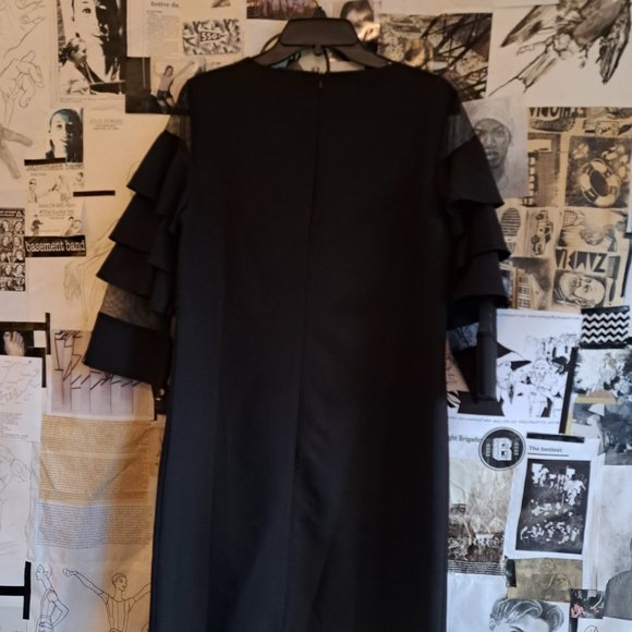 Dress with Ruffles & Sheer Sleeves - Picture 4 of 4